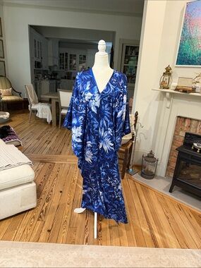 Oscar de la Renta Printed Long Kaftan Dress. Size L/XL!!
